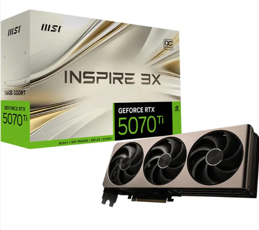 MSI GeForce RTX 5070 Ti Inspire 3X OC 16 Go