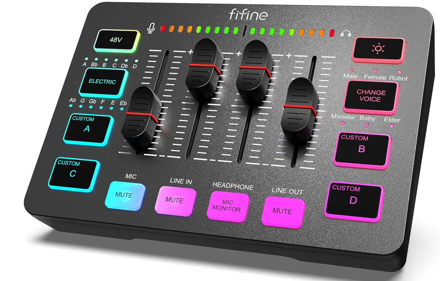 Mixeur audio XLR SC3 Fifine Noir