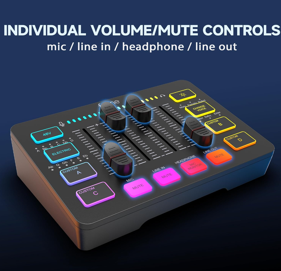 Mixeur audio XLR SC3 Fifine Noir