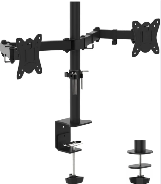 Support Bras Mécanique - Noir - 2 Moniteurs - 17" - 32"