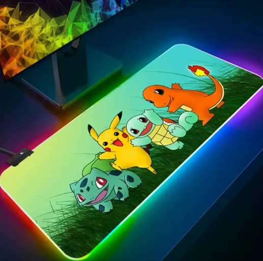 Tapis de Souris Gaming RGB Pokémon - Stater Gen 1