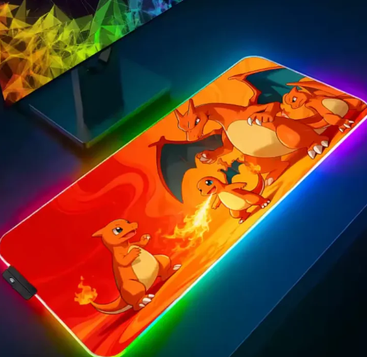 Tapis de Souris Gaming RGB Pokémon - famille salamèche