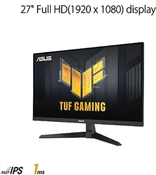 ASUS TUF Gaming 27'' - Full HD / 165 Hz / 1 ms / Plat / Fast IPS