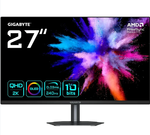 Ecran OLED 27" Gigabyte Quad HD 240Hz - GO27Q24 - Noir